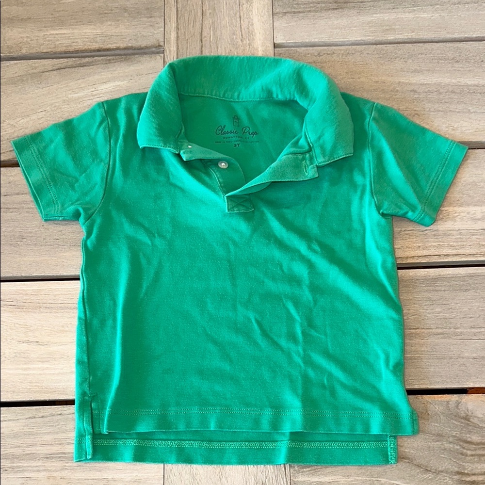 Classic Prep Pima Cotton Green Polo Shirt, 3T